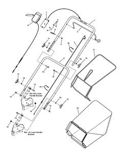 Handles And Controls Diagram and Parts List for 7800802-BTXP22675HW 2011 Briggs and Stratton Lawn Mower